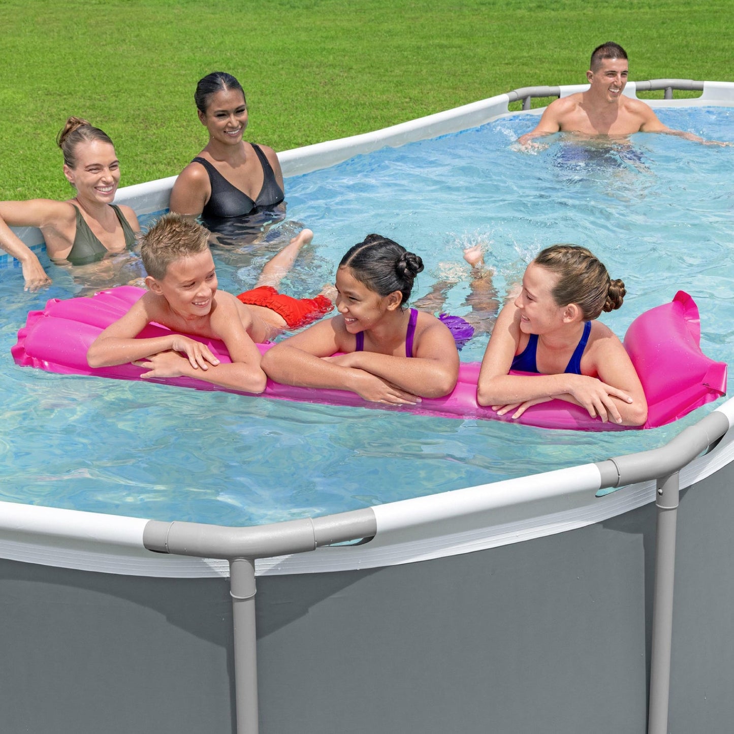 Bestway 18ft x 9ft x 48" Oval Steel Pro Max™ Above Ground Swimming Pool, Filter Pump & Accessories