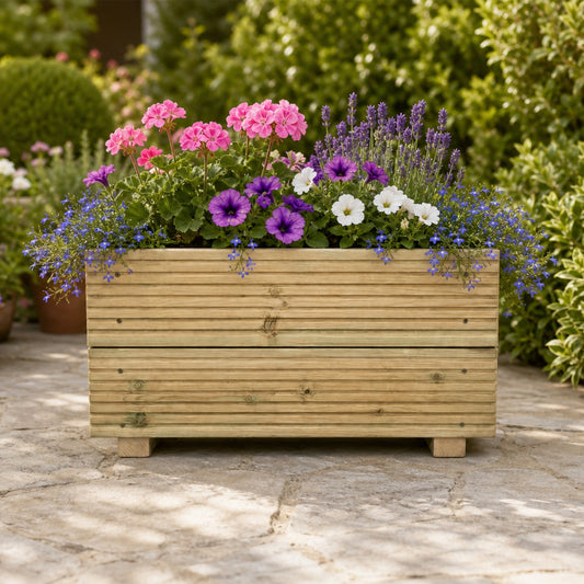 Medium Wooden Decking Planter – 57 × 35 × 33 cm