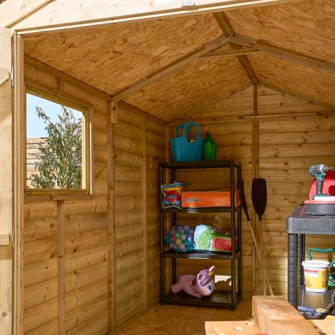 Rowlinson 6' x 8' Premier Shiplap Double Door Apex Shed