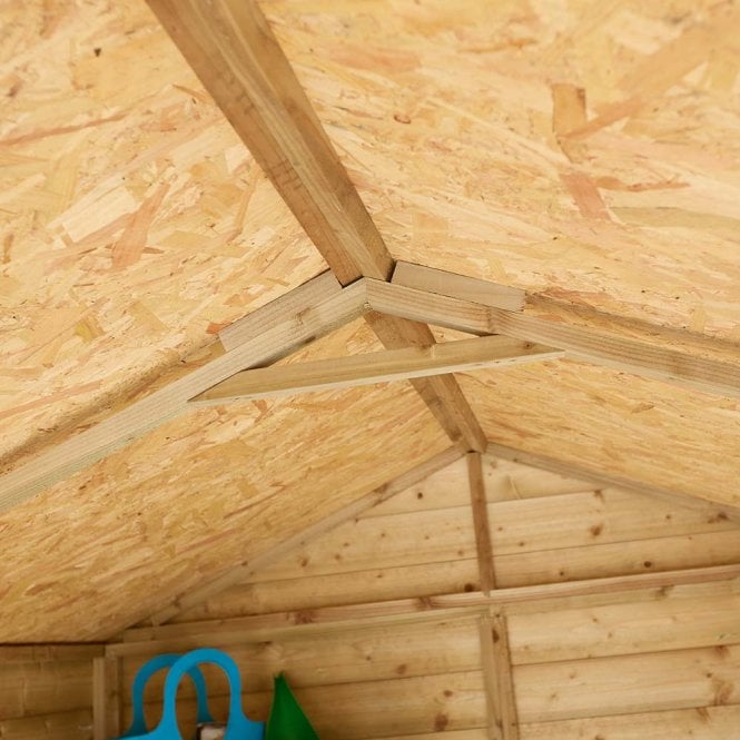 Rowlinson 6' x 8' Premier Shiplap Windowless Double Door Apex Shed