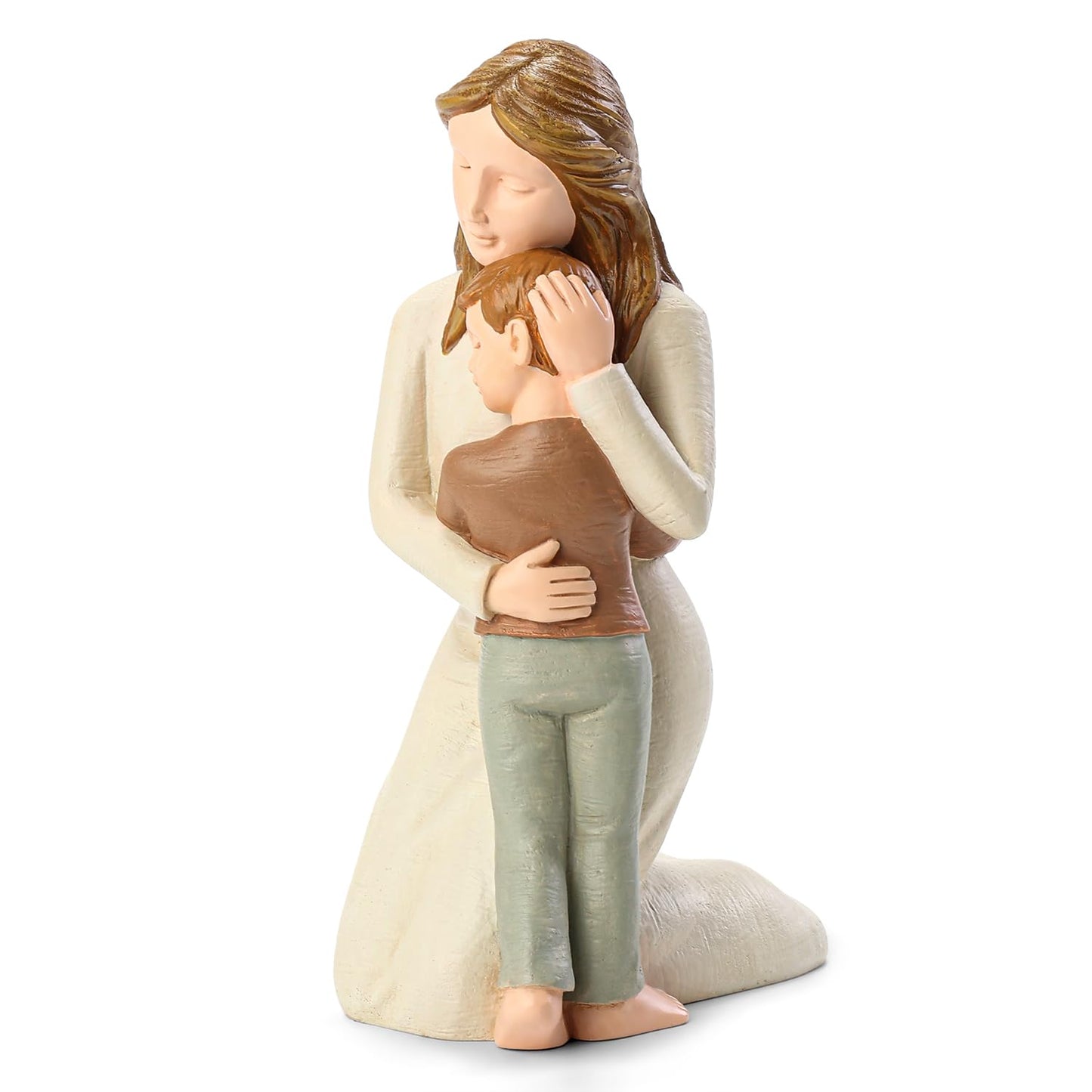 Carracci Mother and Son Figurines, Sculpted Hand-Painted Mom and Son Statues Gifts for Mothers Day Anniversary Birthday