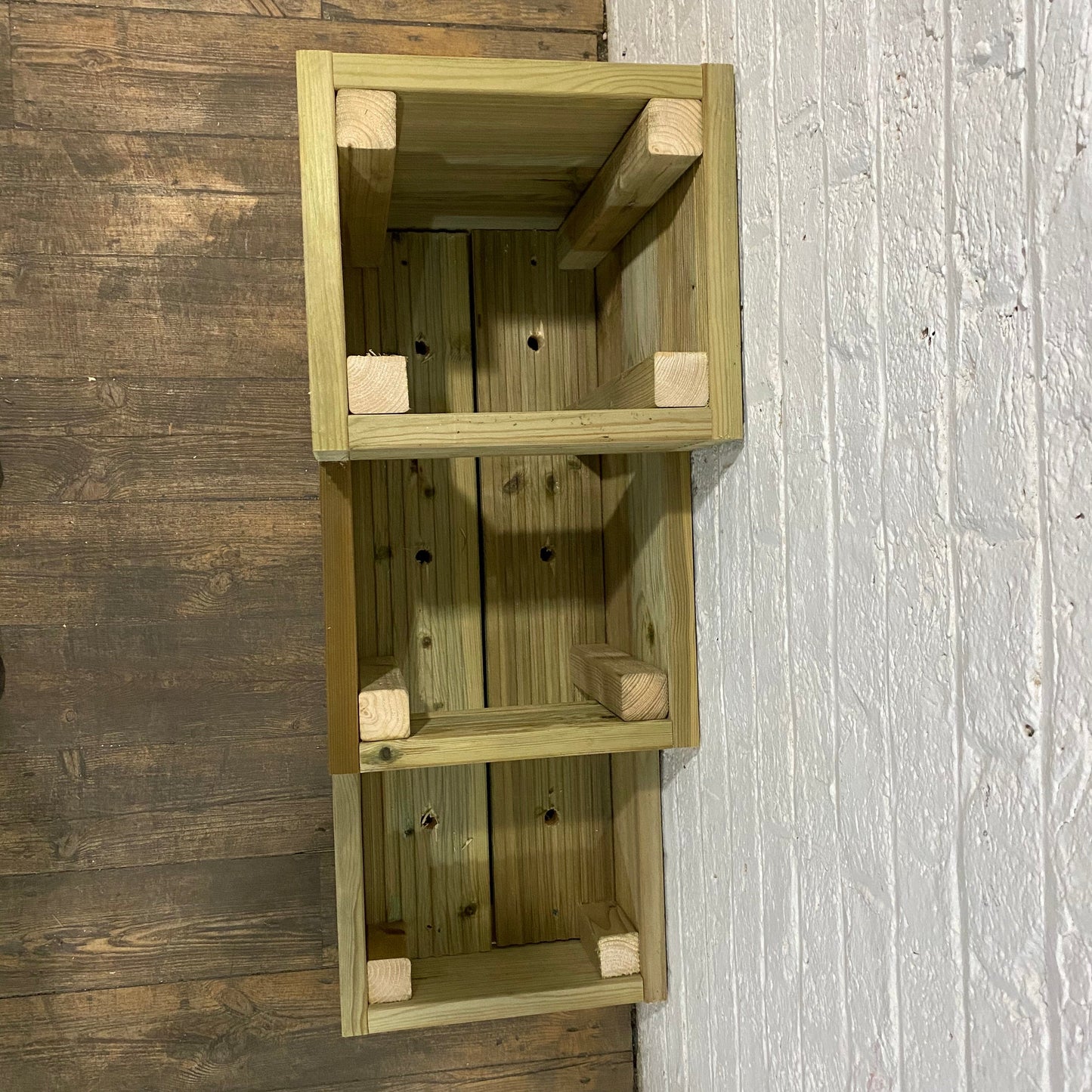 Three-Tier Wooden Decking Planter – 88 × 35 × 48 cm
