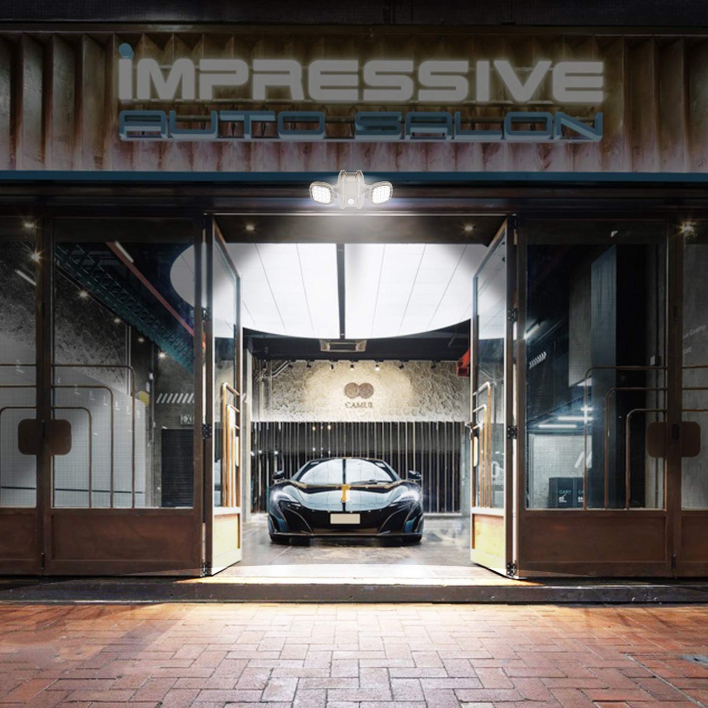 HONWELL Battery Operated Outdoor Lights, Wireless Security Lights with Motion Sensor, Waterproof Outside Flood Lights for Garden, Yard, Garage, 600LM,