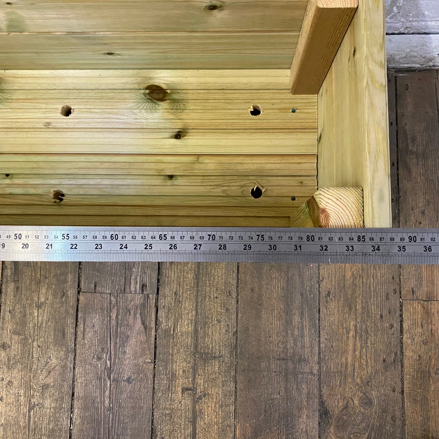 Large Wooden Decking Planter – Triple-Board 88 × 35 × 48 cm