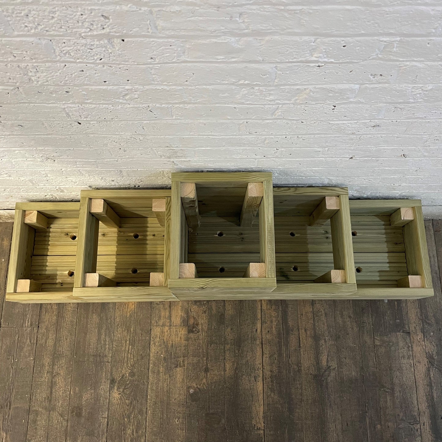Large 3-Tiered Straight Wooden Decking Planter