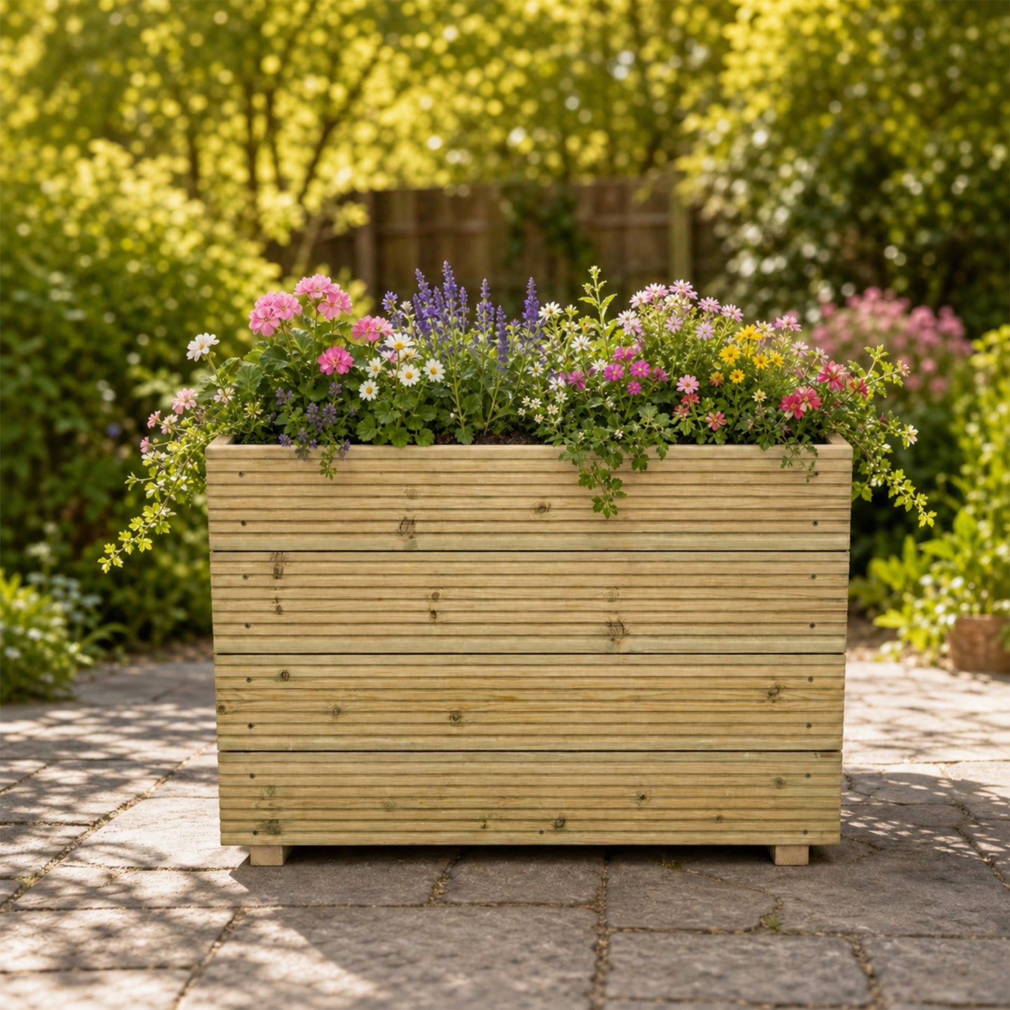 Tall Wooden Decking Planter – 88 × 35 × 63 cm