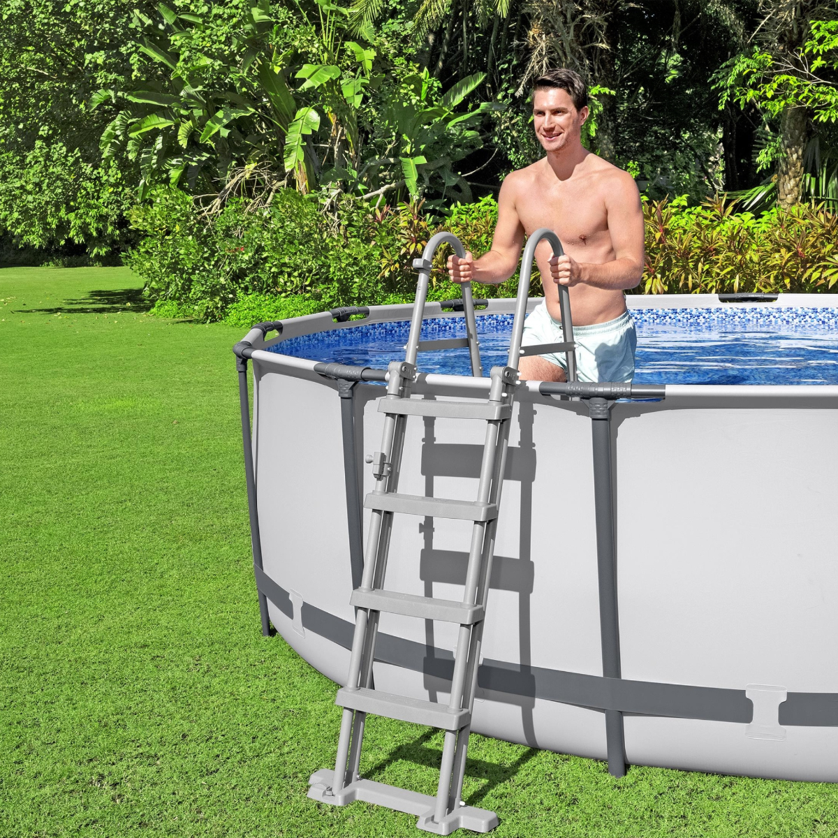 Bestway 15ft x 48" Steel Pro MAX™ Round Above Ground Swimming Pool, Filter Pump & Accessories