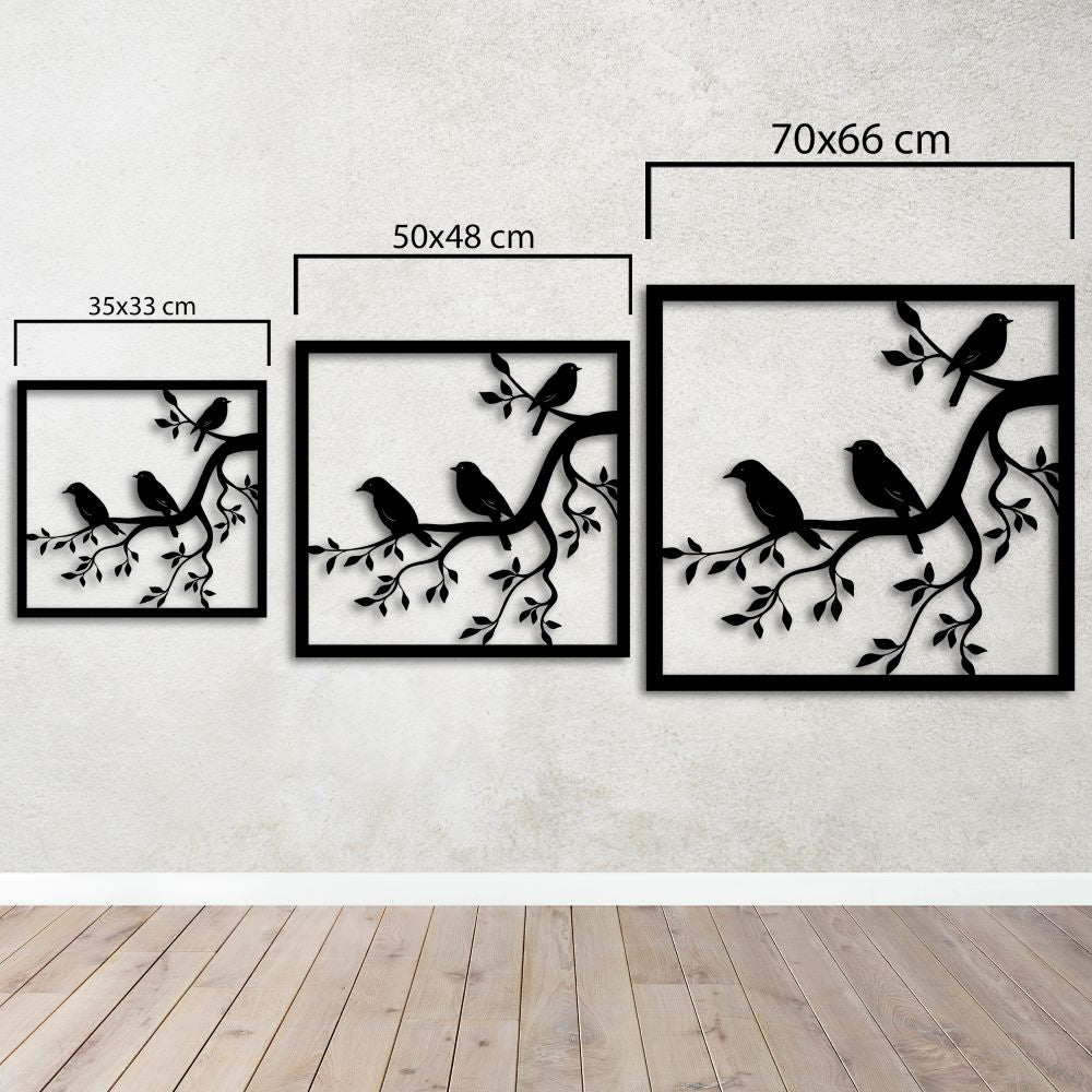 Melody of Spring Birds Metal Wall Art – Nature Inspired Decor