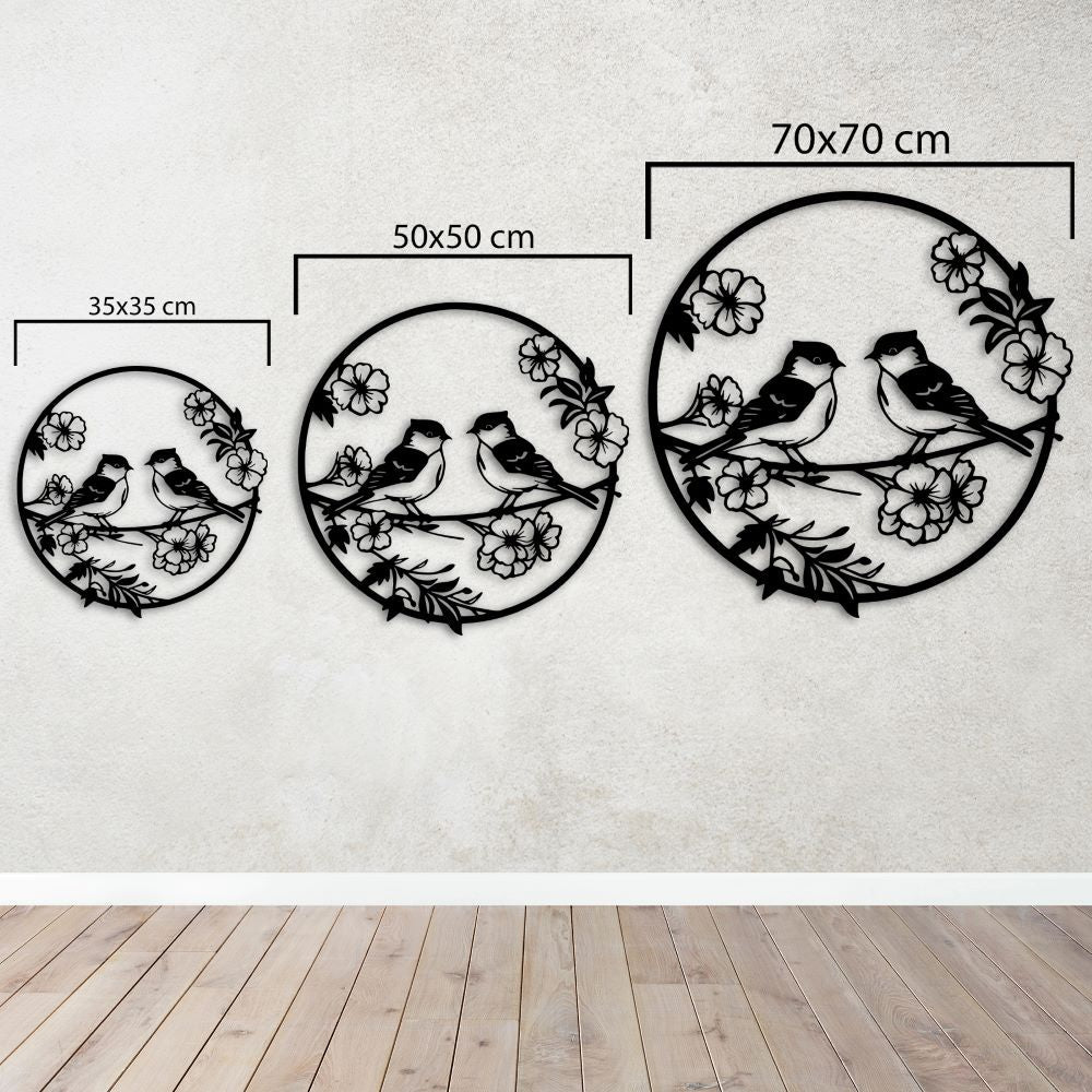 Sounds of Spring Birds Metal Wall Art