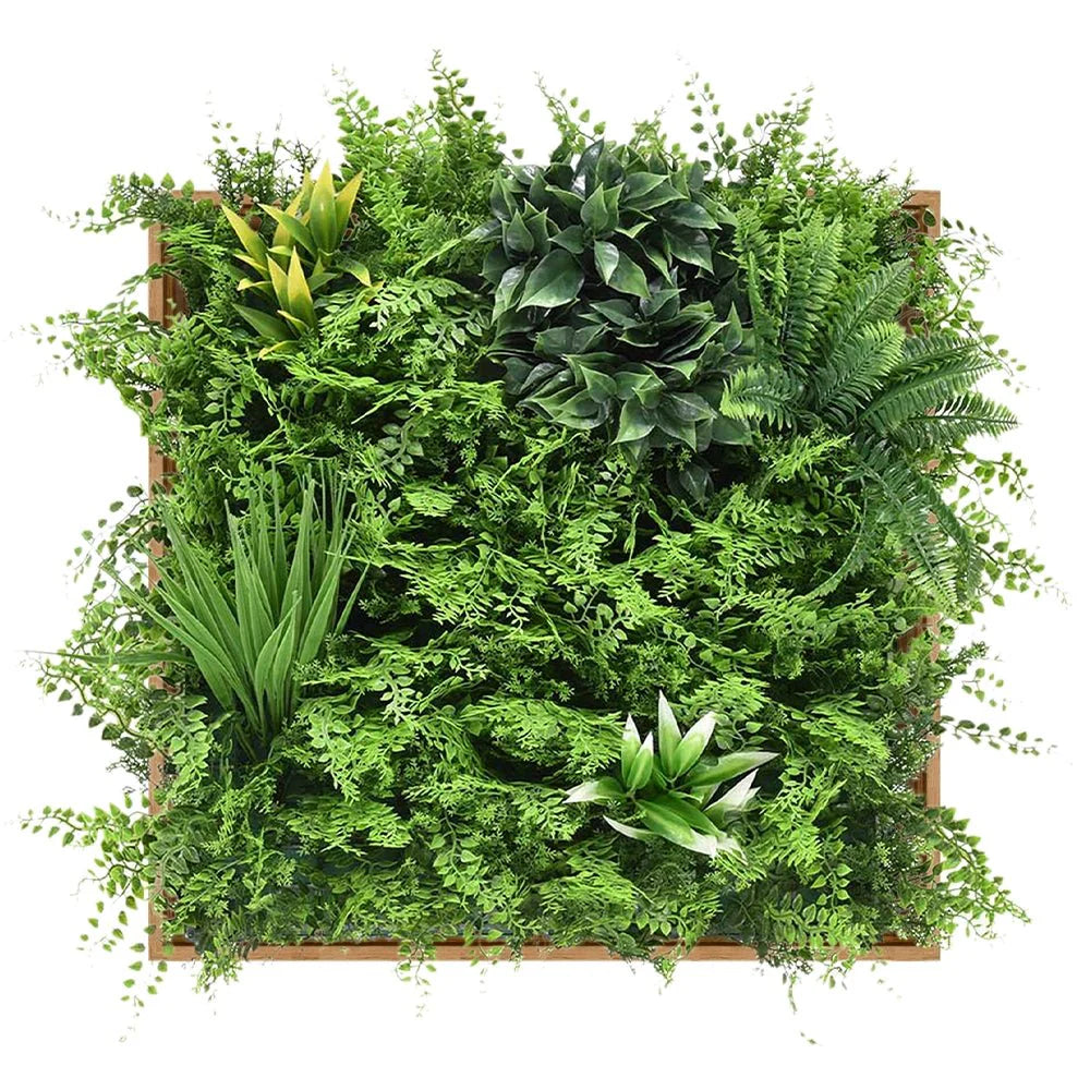 Artificial Dense Fern Wall Art - 50cm x 50cm