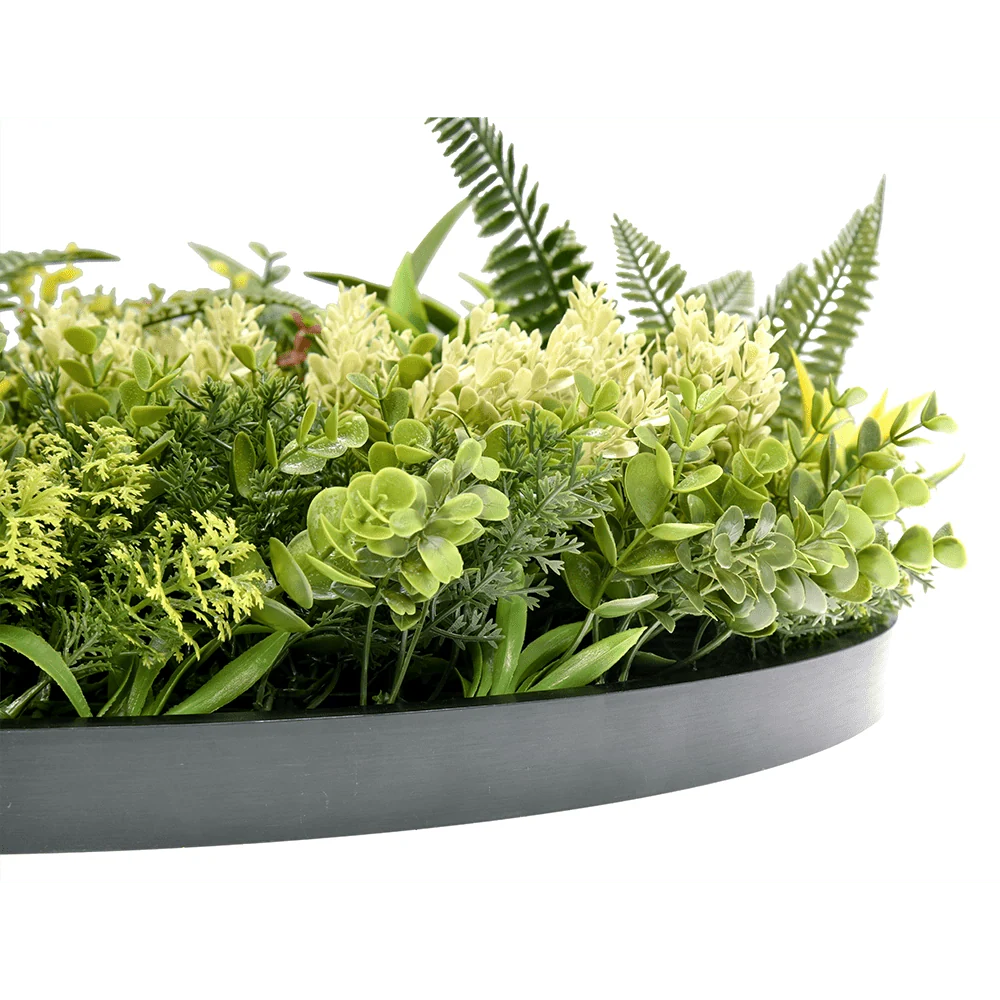 Artificial "Rhea B" Wall Art - 50cm Circular Frame