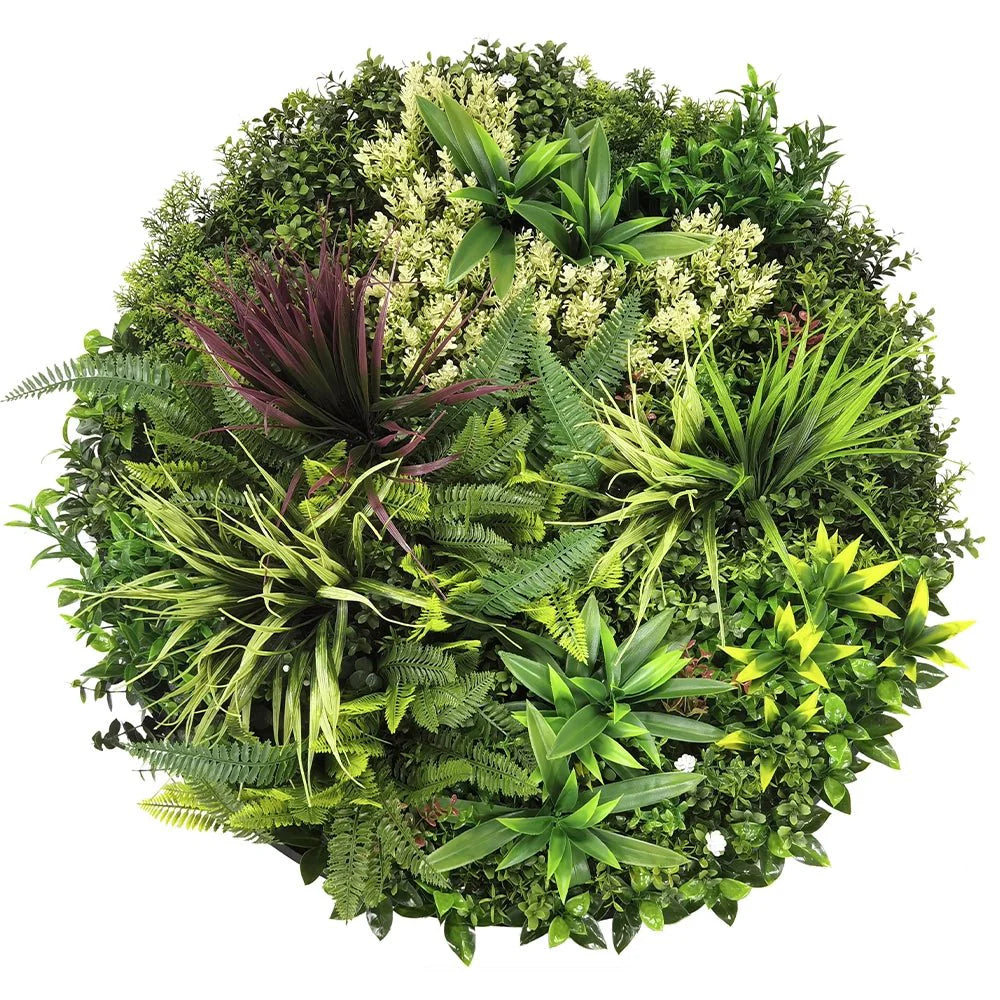 Artificial "Gaea CM" Wall Art - 80cm Circular Frame