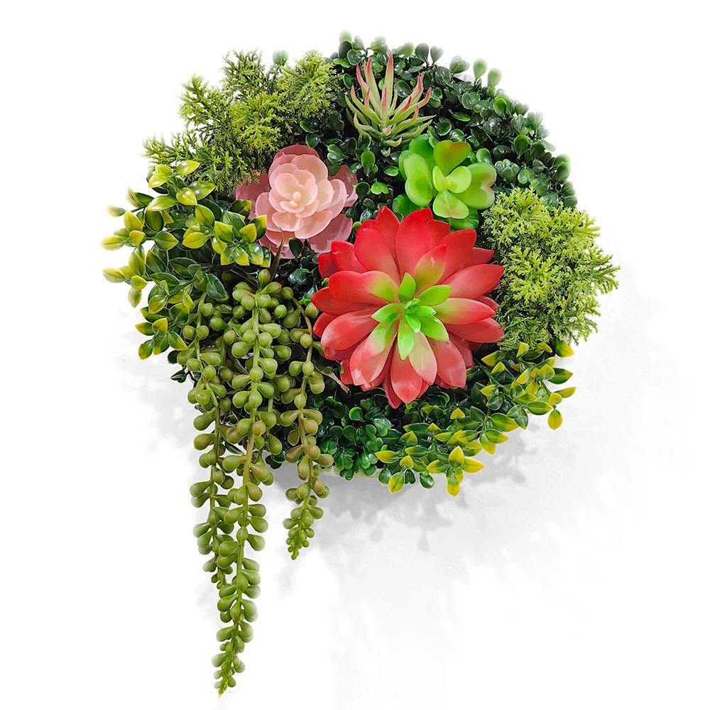 Artificial "Gemstone" Wall Art - 25cm Circular Frame