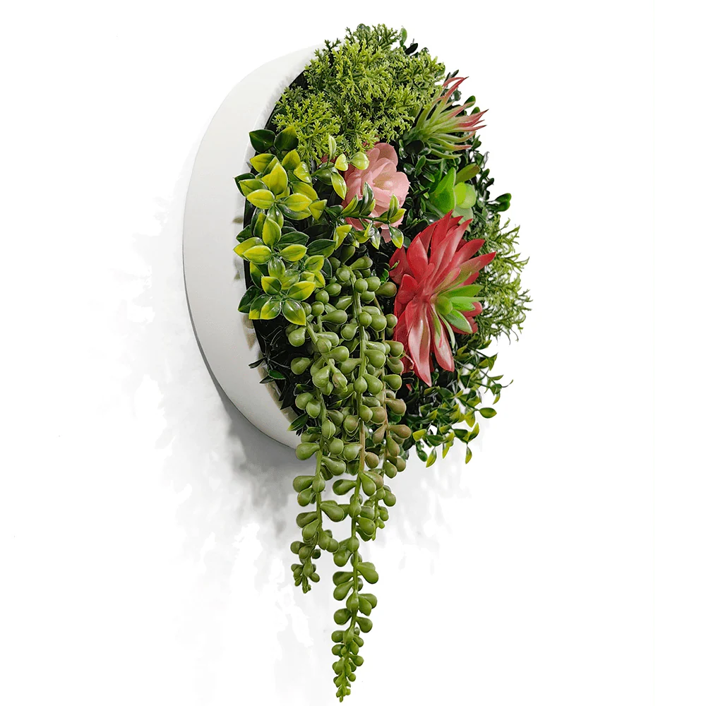 Artificial "Gemstone" Wall Art - 25cm Circular Frame