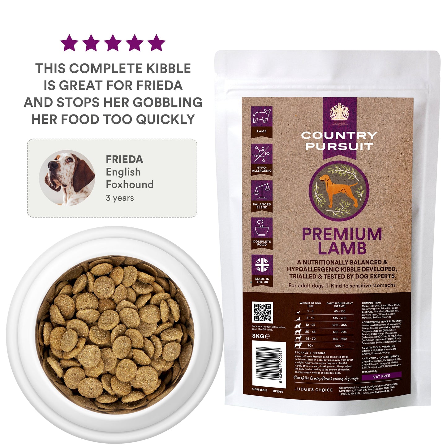 Country Pursuit Premium Lamb, Rice & Tripe - Premium Range - 300g Sample