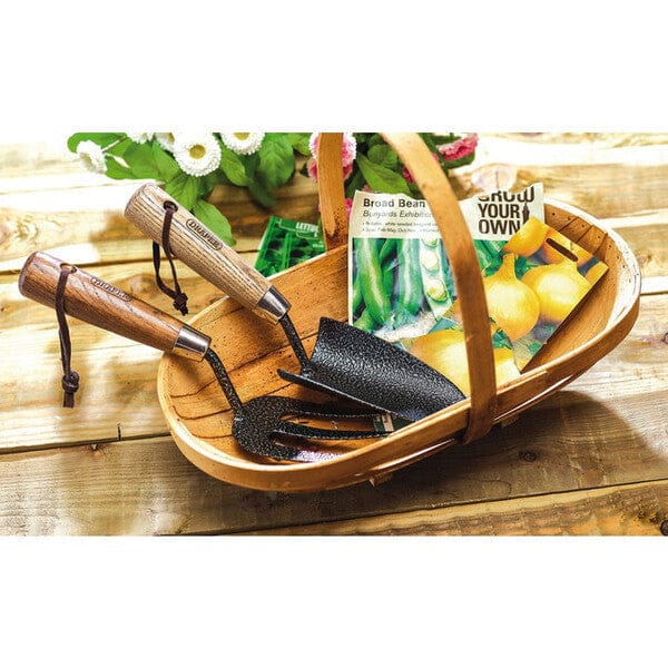 Draper Carbon Steel Heavy Duty Hand Fork and Trowel Set with Ash Handles