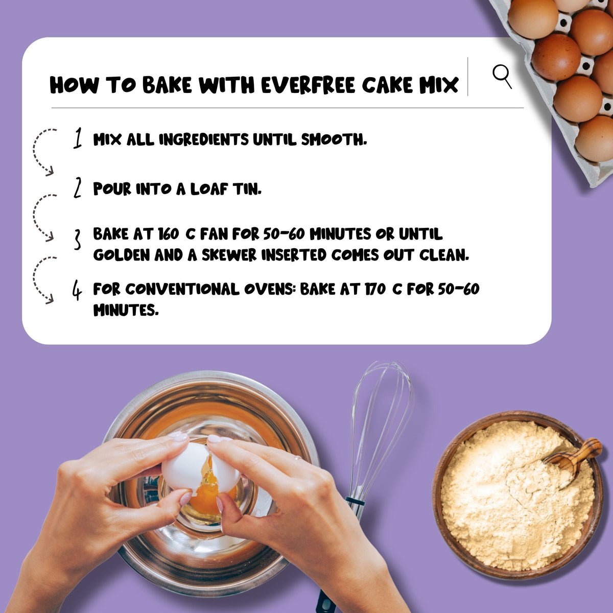 EverFree Gluten-Free Cake Mix 300g - Pack of 3