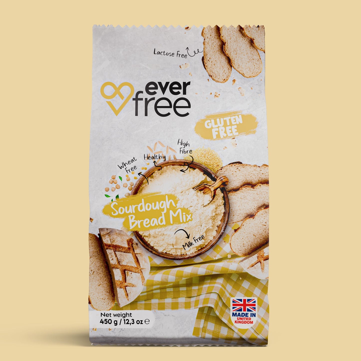 EverFree Gluten-Free Sourdough Bread Mix - 350g | Pack of 3
