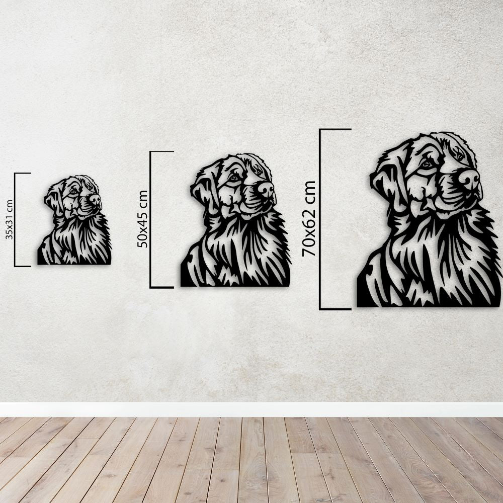 Golden Loyal Friend Dog Metal Wall Art