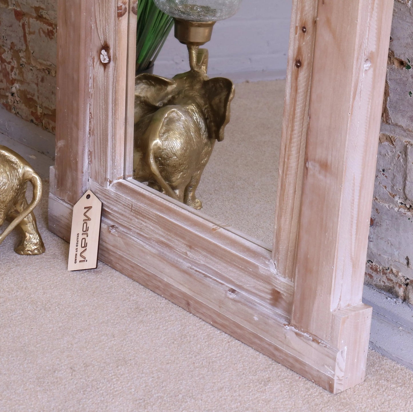 Betul Full Size Wooden Arch Mirror