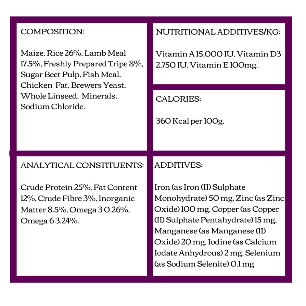 Country Pursuit Premium Lamb, Rice & Tripe - Premium Range - 300g Sample