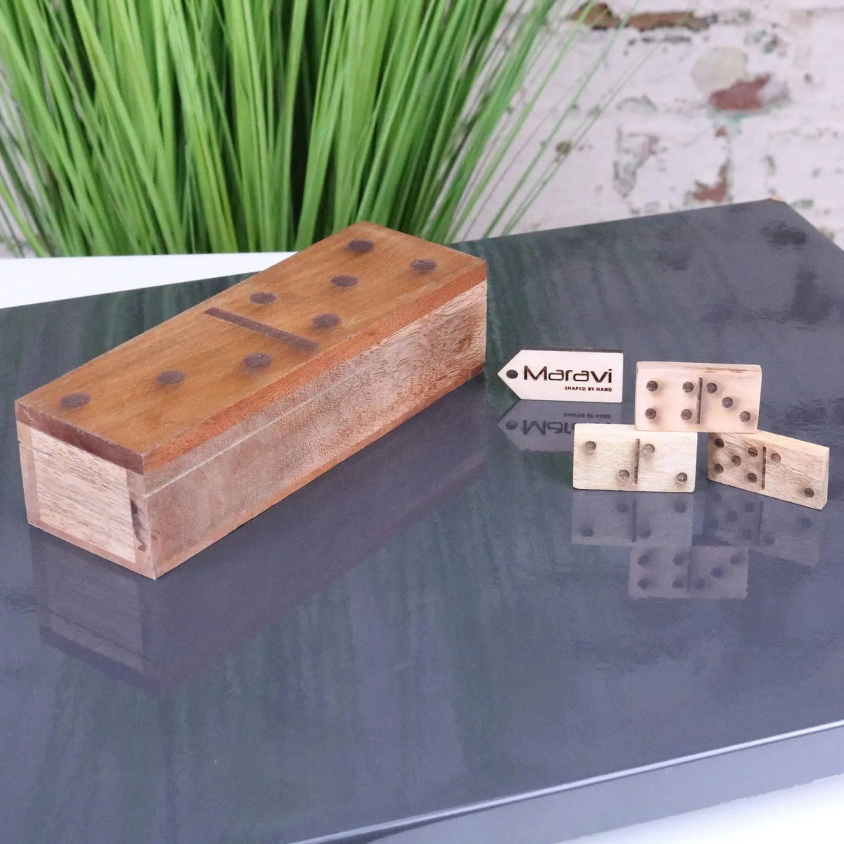 Jeyra Wooden Dominoes Set