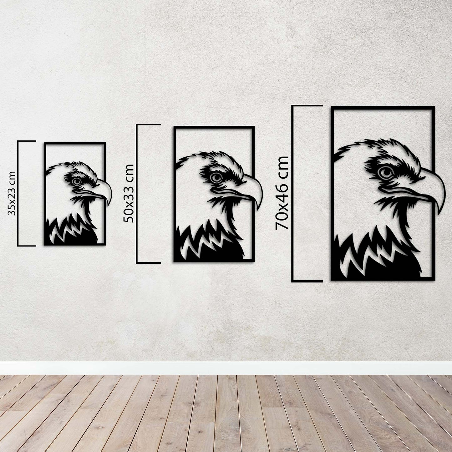 Eagle's Gaze Metal Wall Art | Majestic Bird Wall Sculpture Decor