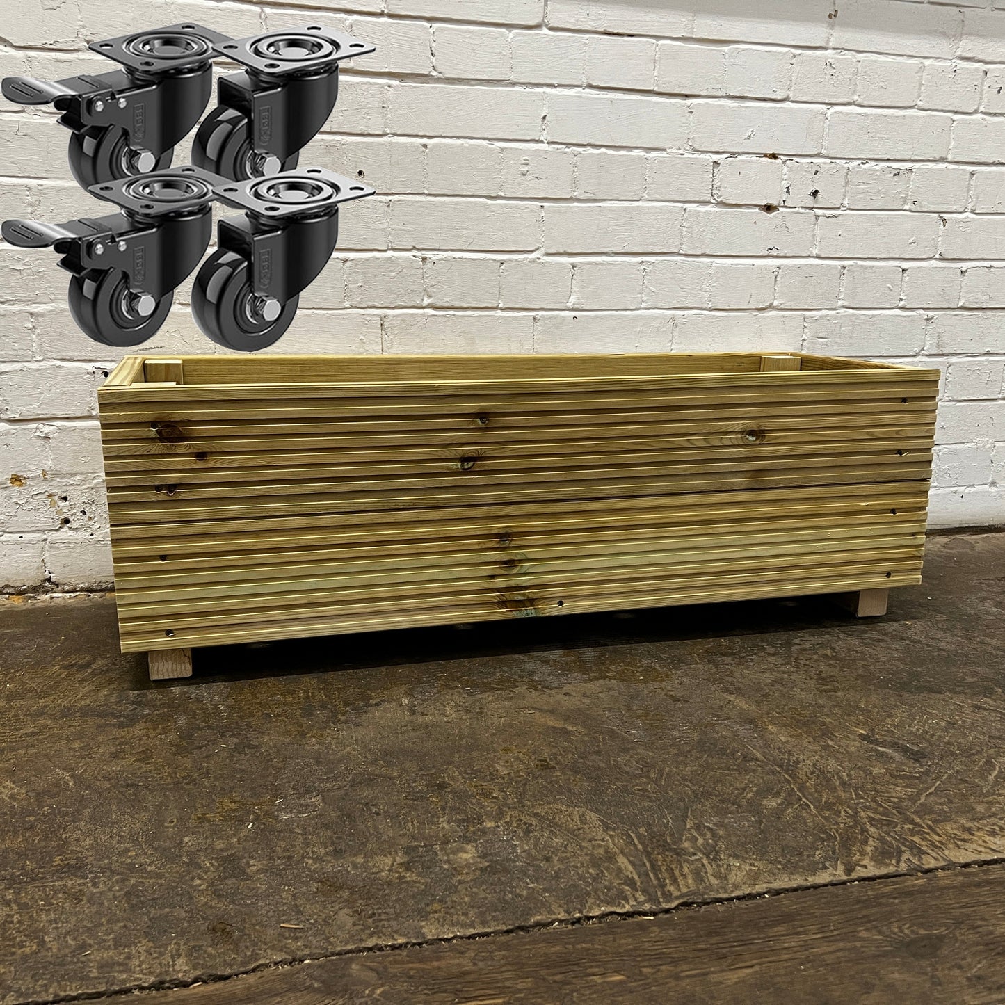 1 Meter Wooden Decking Planter – 100 × 35 × 33 cm