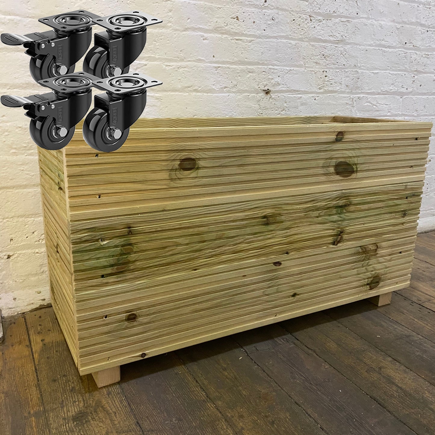 1 meter Wooden Decking Planter – Triple-Board 100 × 35 × 48 cm