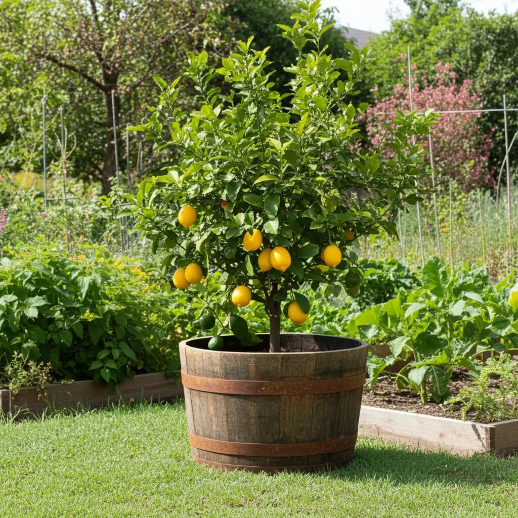 Half Whisky Barrel Planter