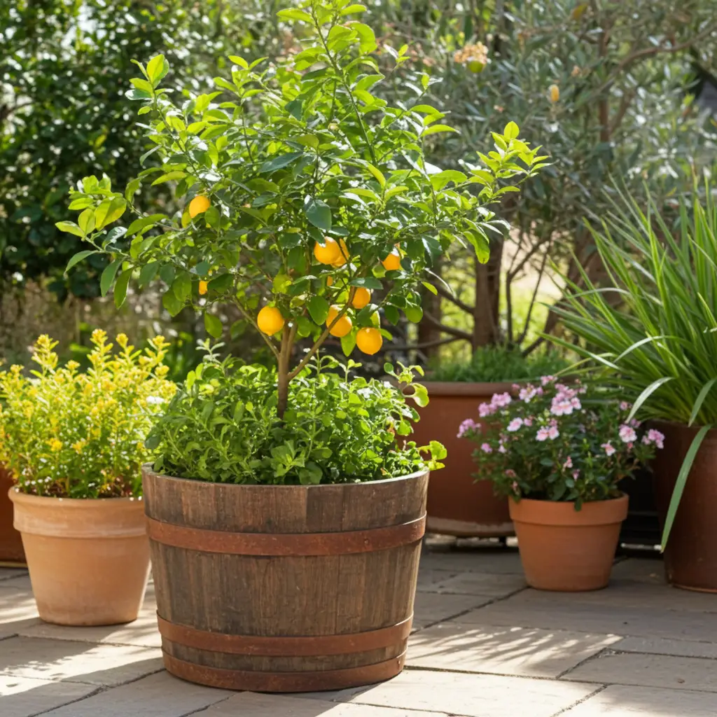 Half Whisky Barrel Planter