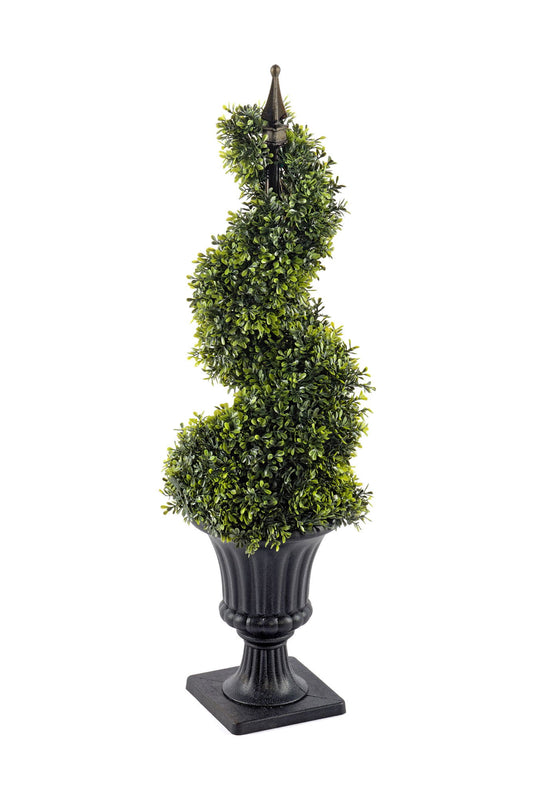 Boxwood Spiral Topiary with Pot 90cm