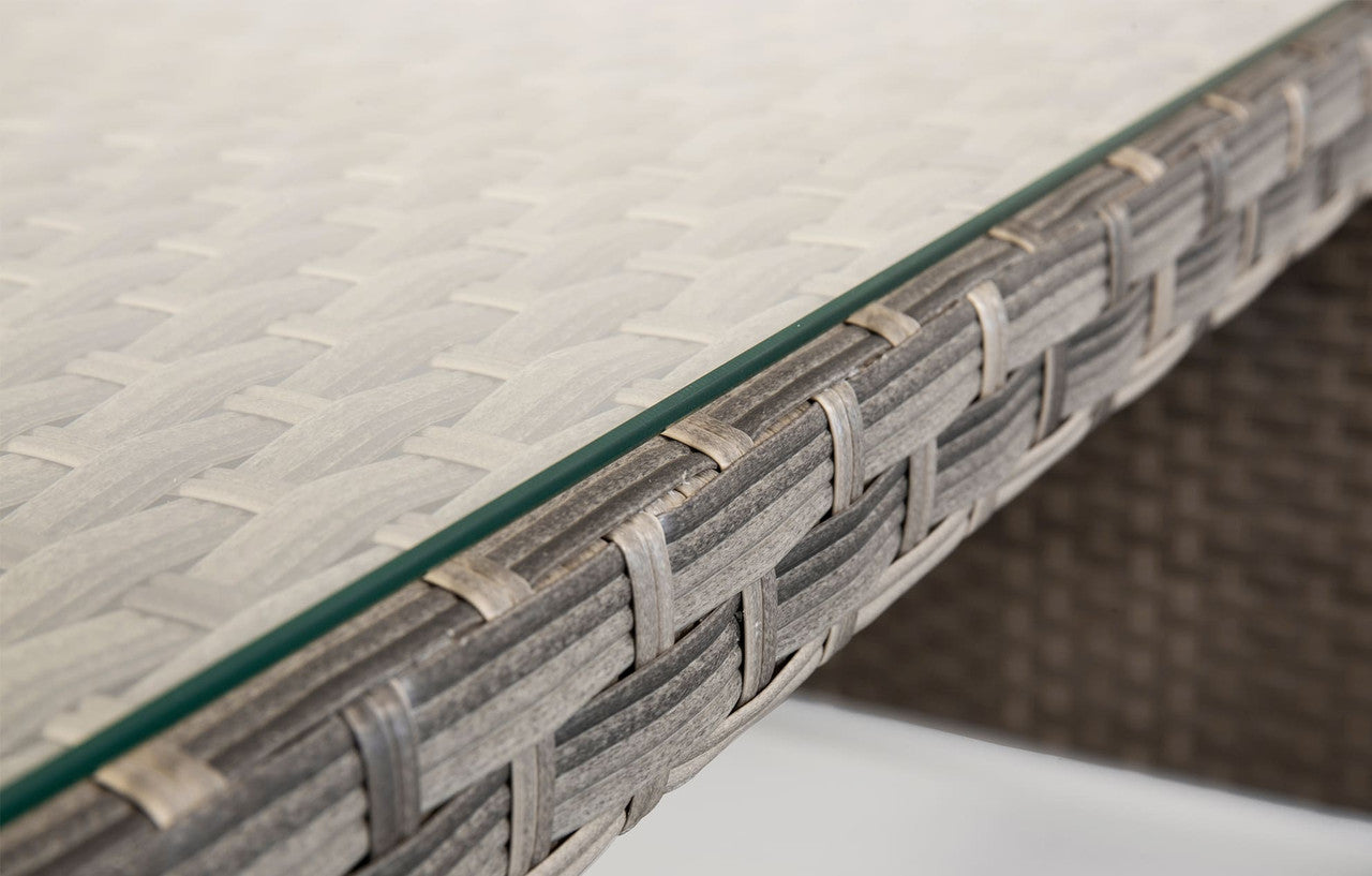 Palma Grey Corner Rattan Casual Garden Dining and Lounge Set 9 Seater