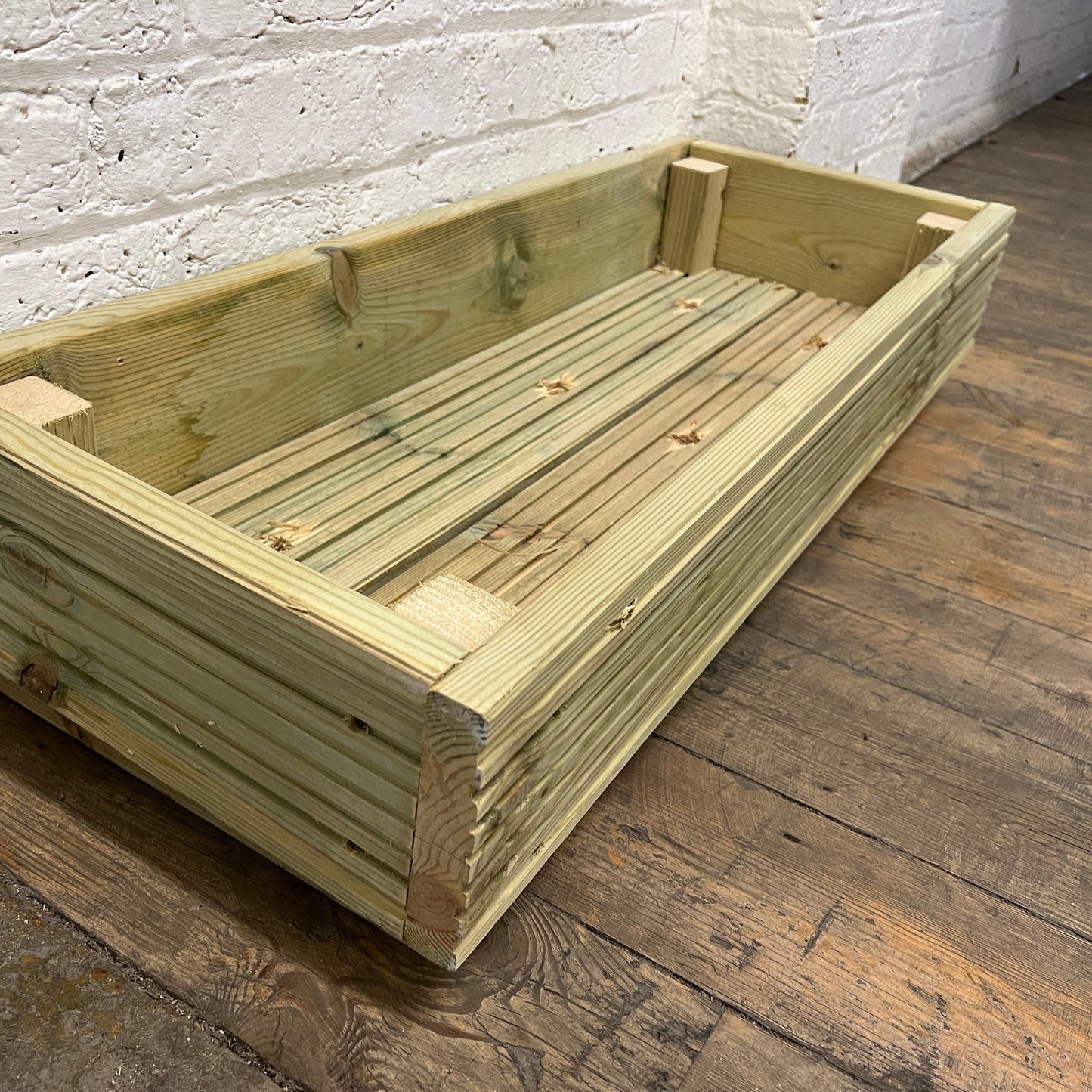 (set of 2) Single level Large Decking Patio Planter - 88 × 35 × 18 cm