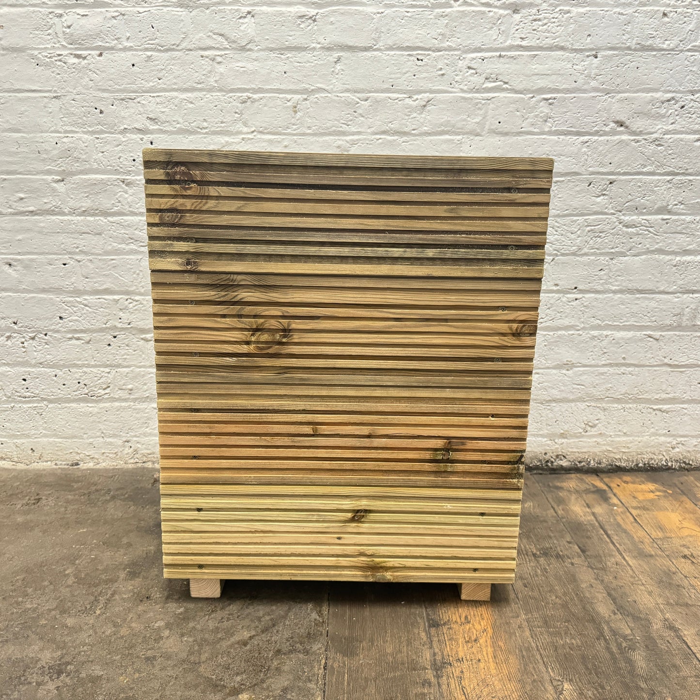 Large Square Tall Wooden Decking Planter  50 × 50 × 63 cm