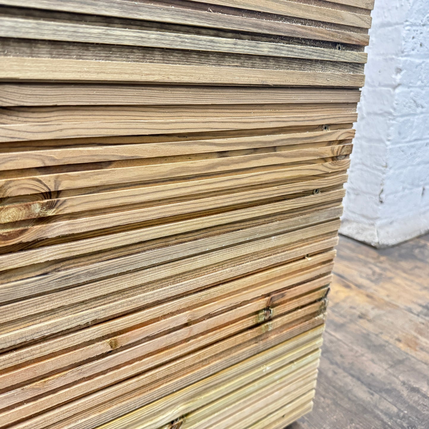Large Square Tall Wooden Decking Planter  50 × 50 × 63 cm