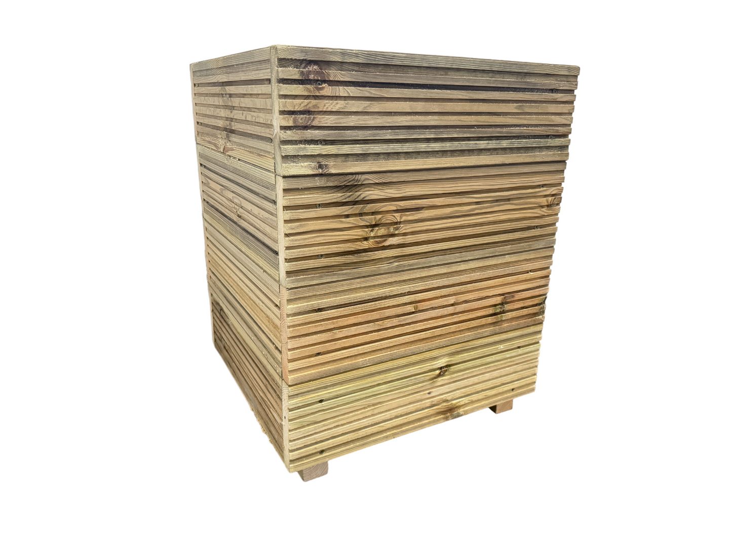 Large Square Tall Wooden Decking Planter  50 × 50 × 63 cm