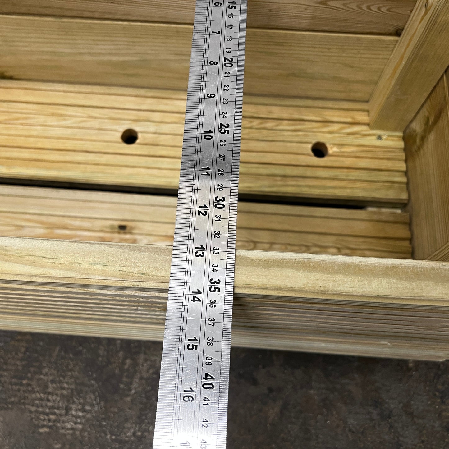 1 Meter Wooden Decking Planter – 100 × 35 × 33 cm