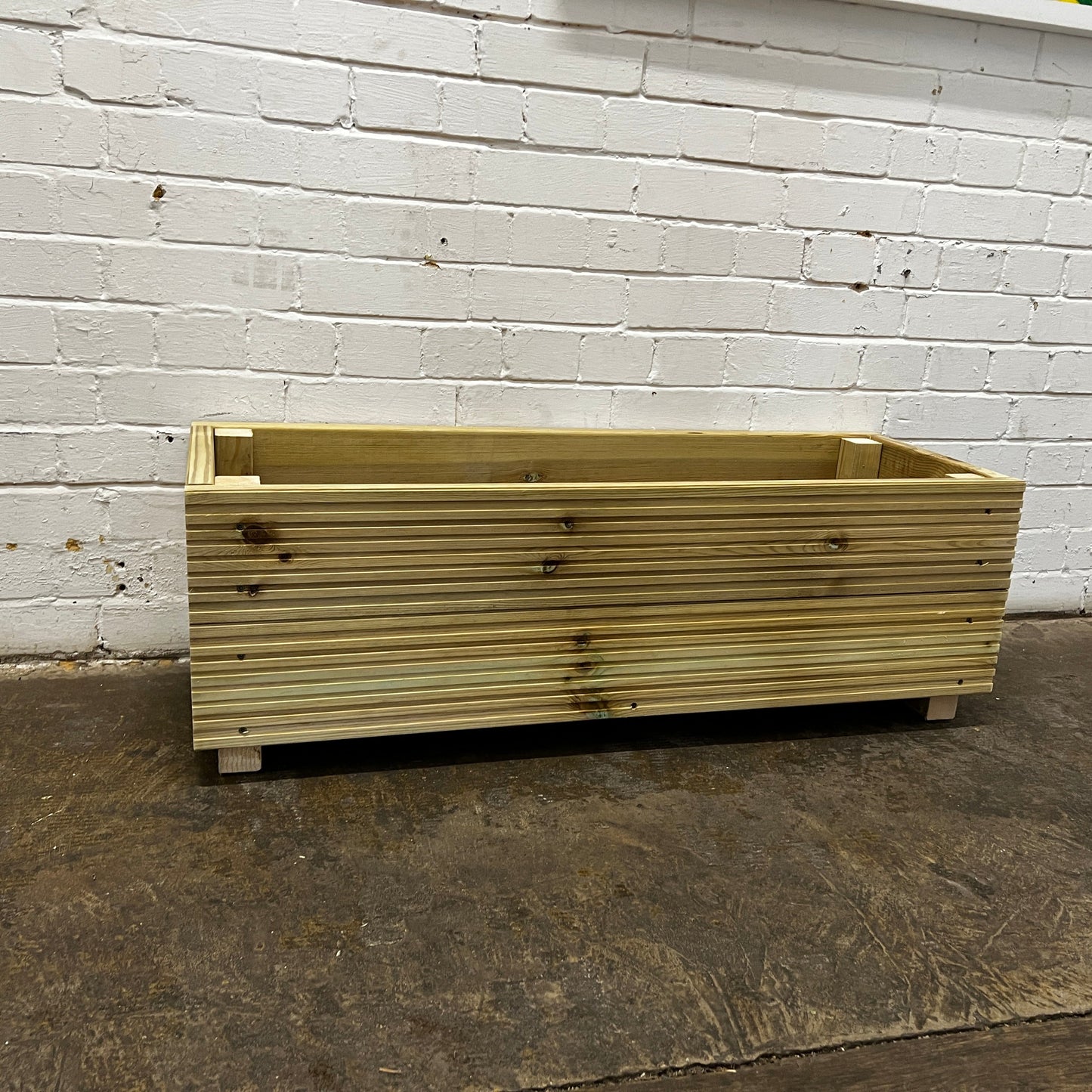 1 Meter Wooden Decking Planter – 100 × 35 × 33 cm