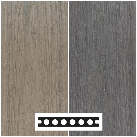 Capstone Composite Decking | 2 Colour Deck Board - Antique/Light Grey | Durable & Stylish