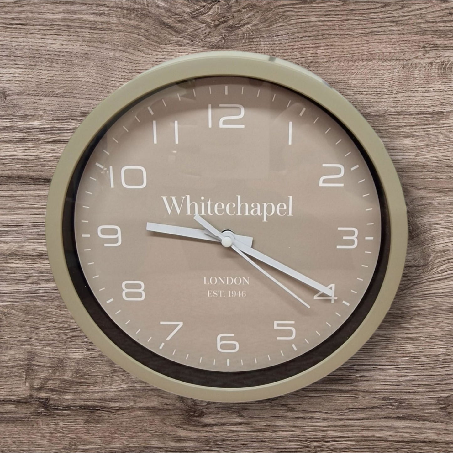 Taupe Tonal Clock 20cm