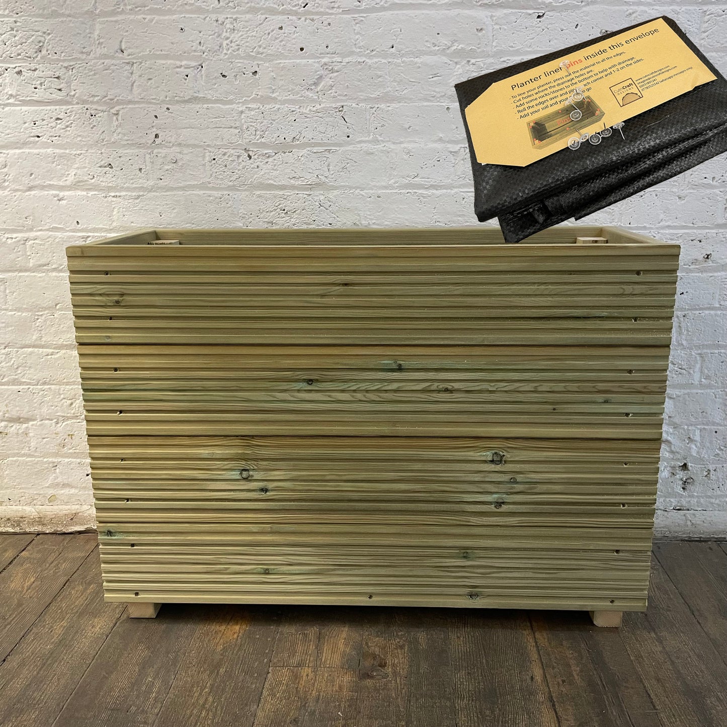 Tall Wooden Decking Planter – 88 × 35 × 63 cm