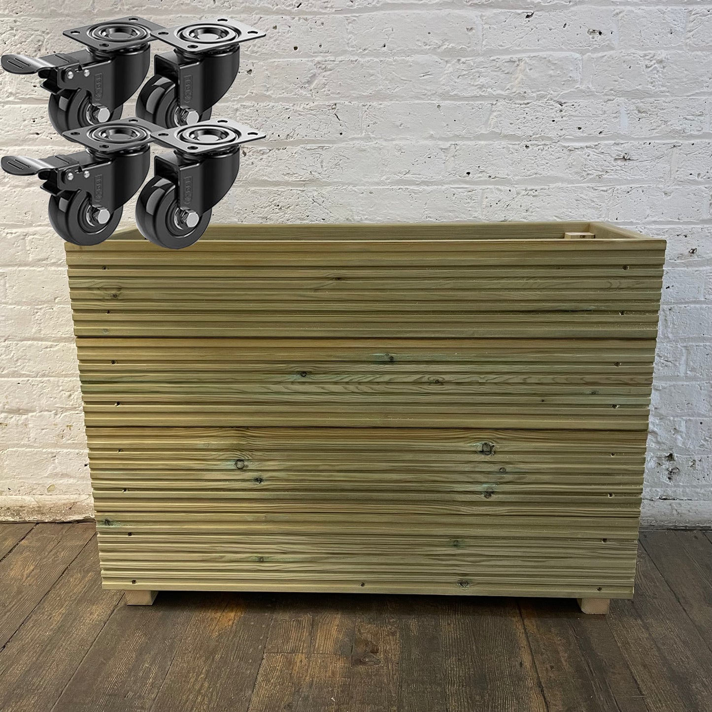 Tall Wooden Decking Planter – 88 × 35 × 63 cm