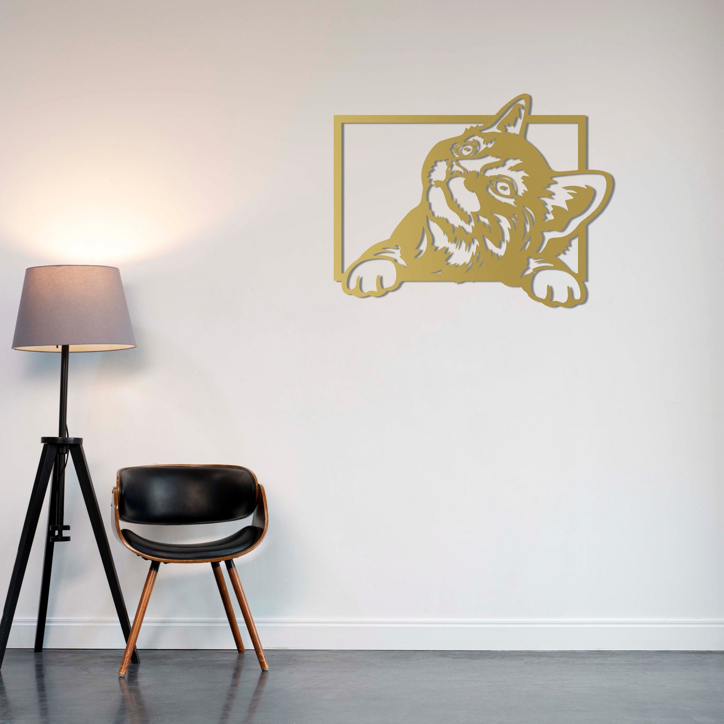 Playful Cat Metal Wall Art – Whimsical & Joyful Decor