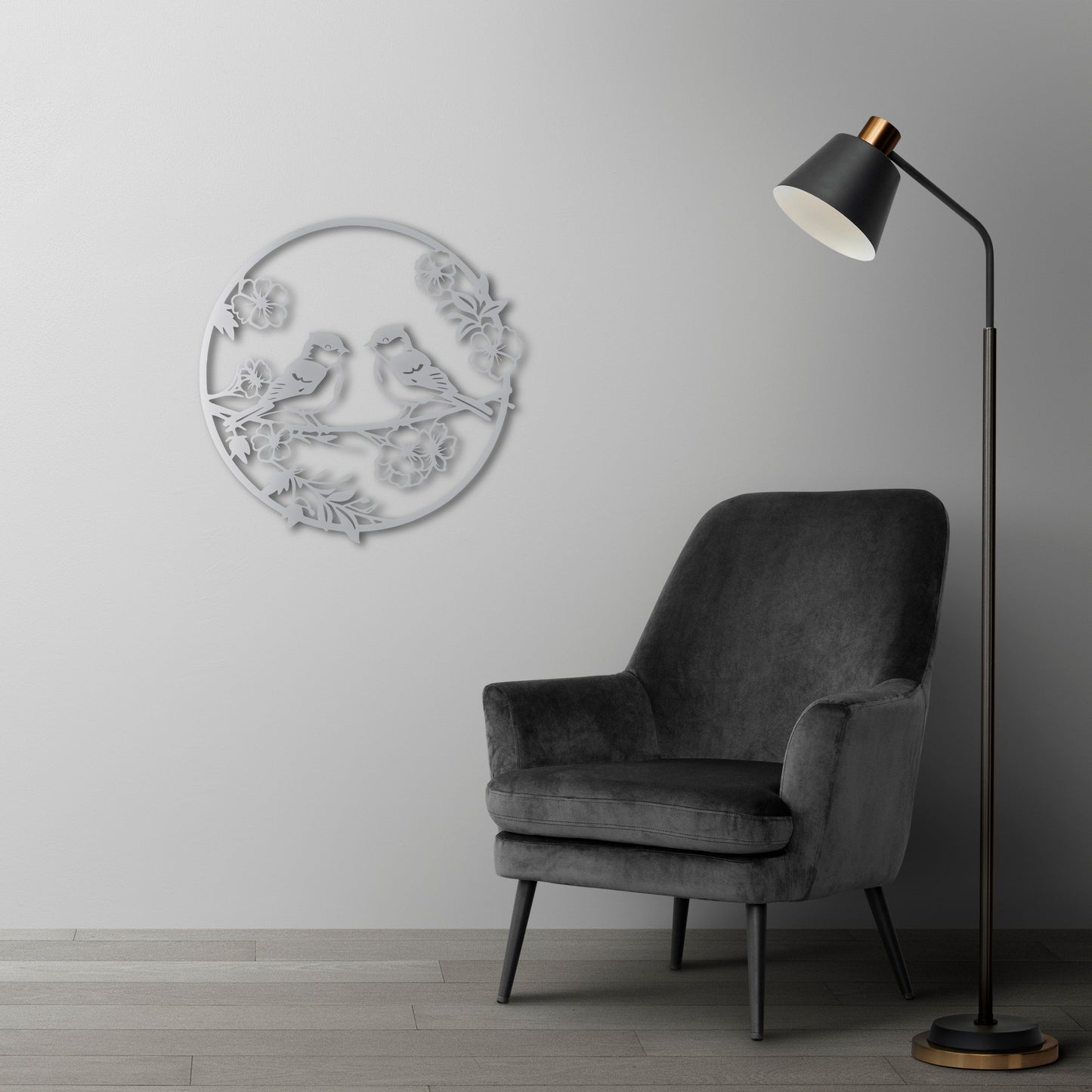 Sounds of Spring Birds Metal Wall Art