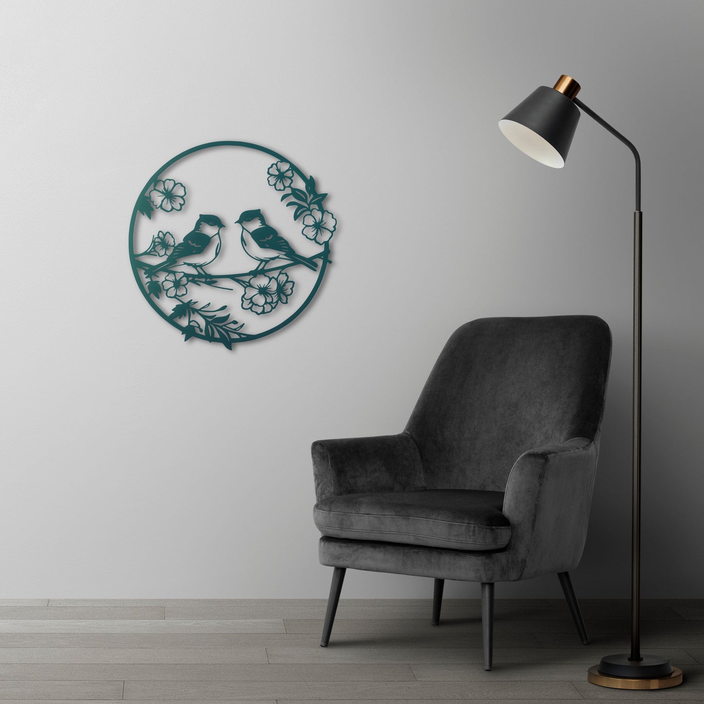 Sounds of Spring Birds Metal Wall Art