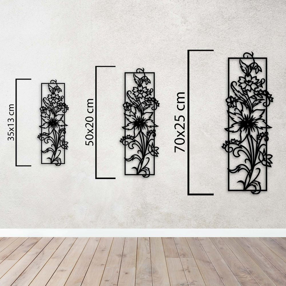 Flower of Elegance Metal Wall Art | Decorative Floral Wall Sculpture