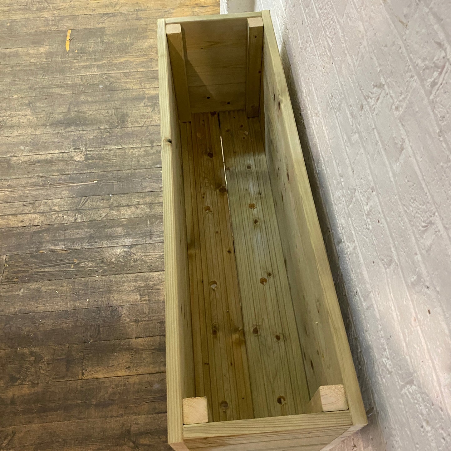 Large Raised 100 cm Wooden Decking Planter – Pressure-Treated Outdoor Garden Planter 100 × 35 × 96 cm