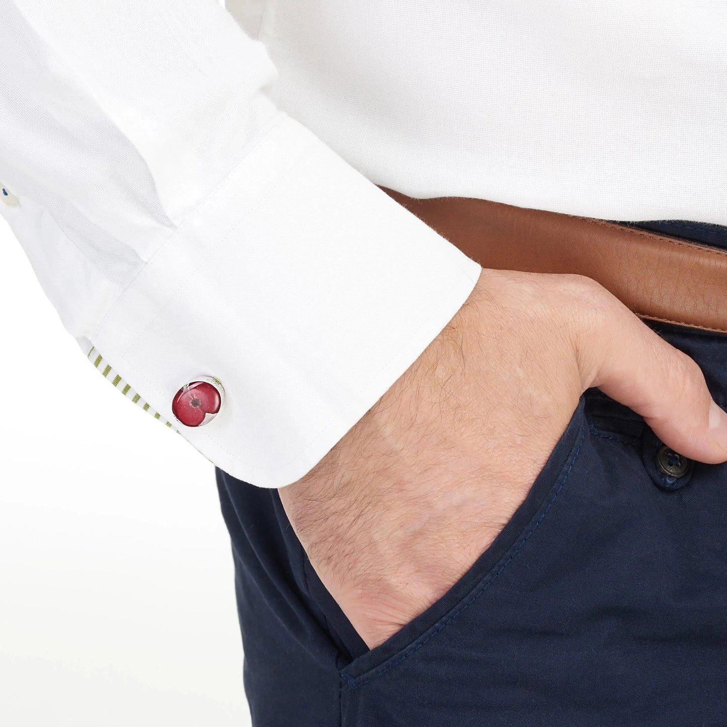 Poppy Round Cufflinks