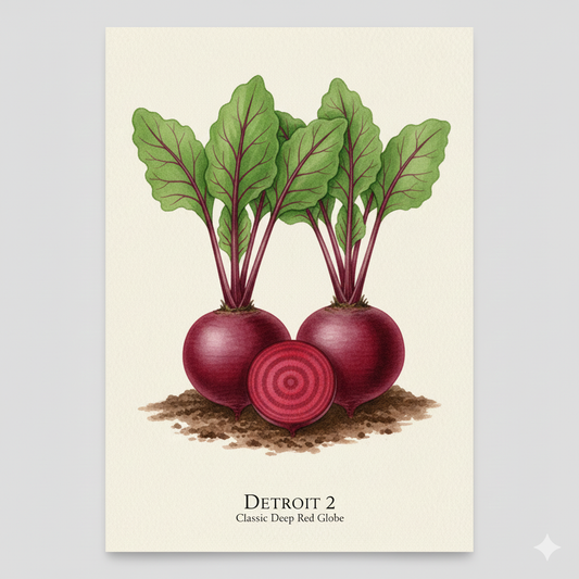 Beetroot Seeds - Detroit 2 - The Improved Classic Deep Red Variety (400 Seeds)